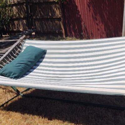 Double hammock with stand - no trees necessary!