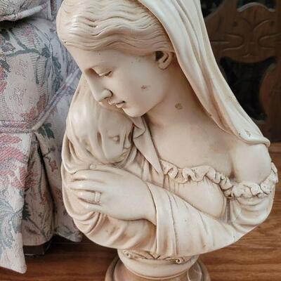 Madonna and child bust