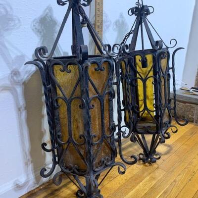 Wrought iron lamps