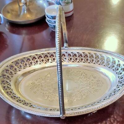 Victorian Chased Silverplate Basket $85