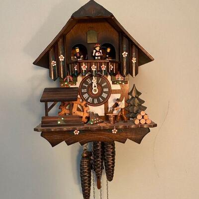 Cuckoo Clock with rotating figures