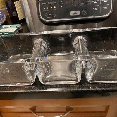 Divided glass tray