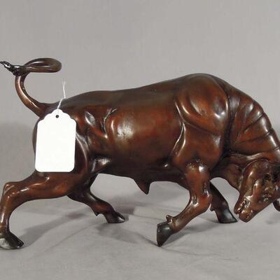 Bronze Stock Market Bull