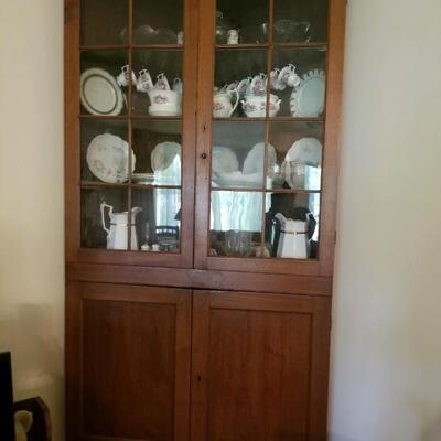 Charming 19th century corner cupboard