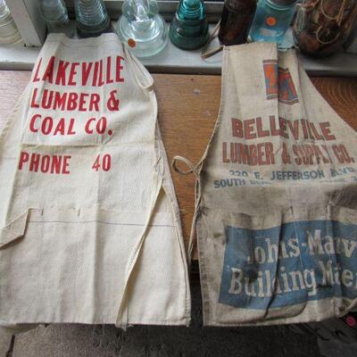 Vintage work aprons 