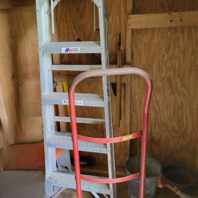 Ladder and hand cart