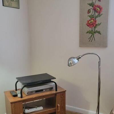 TV stand and lamp
