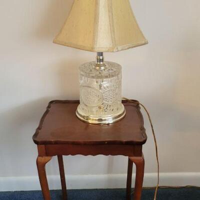 Small table and lamp