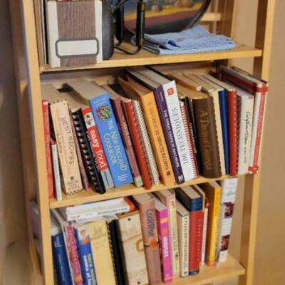 Bookshelf and cookbooks 