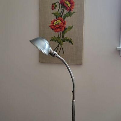 Lamp and needlepoint