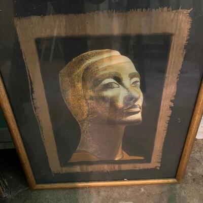 Framed Egyptian print $100