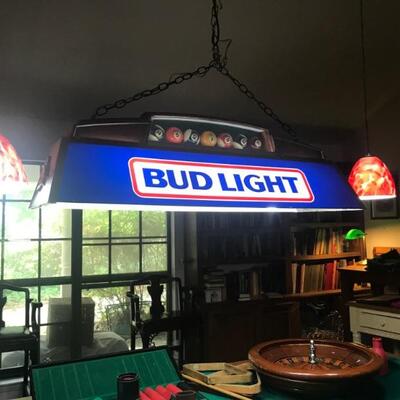 Budlight- overhead pool table light fixture$300