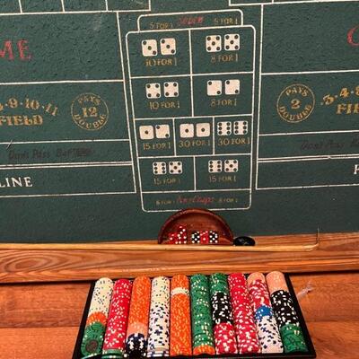 Craps table top $200 with accessories
