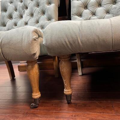 Tufted chaise lounge chairs