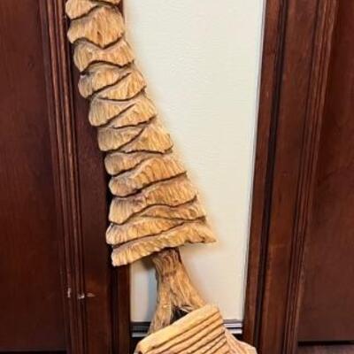 Hand carved wood figurine