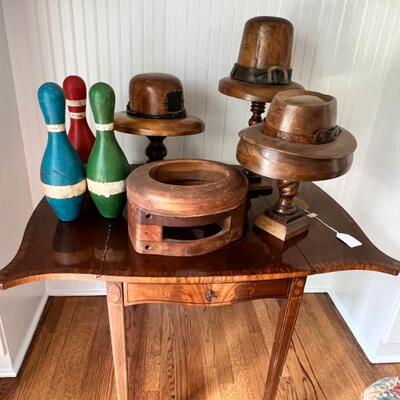 Antique wooden hats