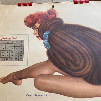 Vintage Vargas Pin Up Girls Calendar 1949