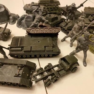 Vintage Plastic Army with Tanks