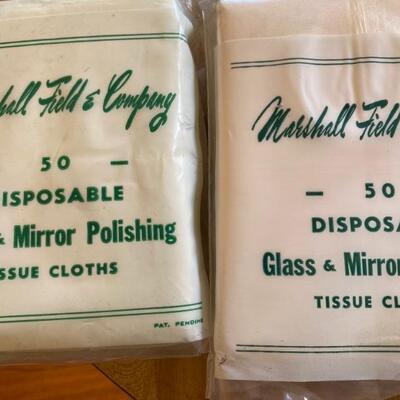Vintage Marshall Fields Glass Mirror Cloths NRFP