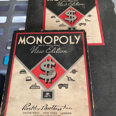 Vintage 1936 Monopoly Game