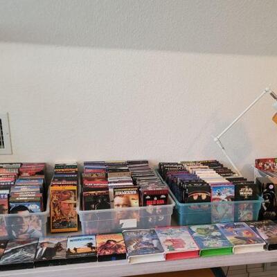 VHS, DVD's and Blu Rays