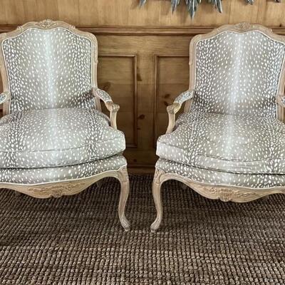 (2) French Provincial Parlor Armchairs