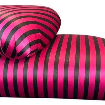 From Roche Bobois, Maison LaCroix Ottoman, Fabric Tissue Cabanon Fuschia, 