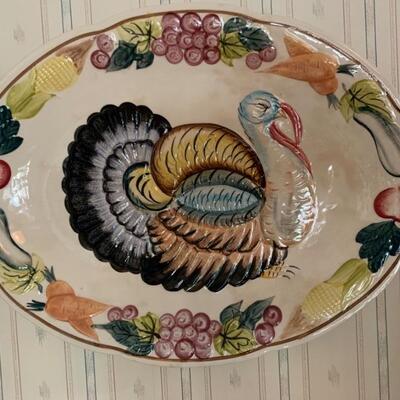 Vintage Turkey Platter