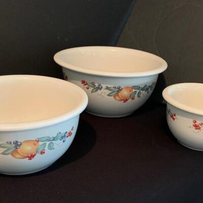 Corelle Coordinates StonewareAbundance Setof 3 Nesting Mixing Bowls