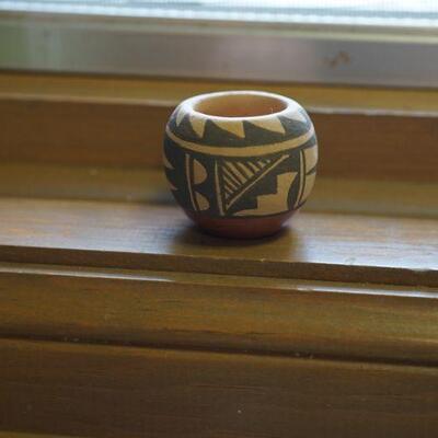 2" signed Acoma pot