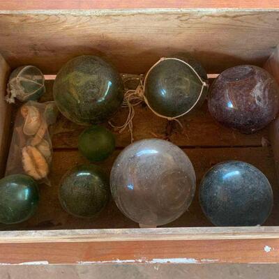 KCT020- Assorted Vintage Glass Fishing Floats