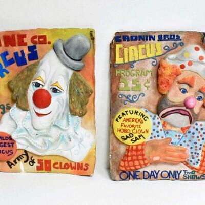 3D Ceramic Clown / Circus Artwork