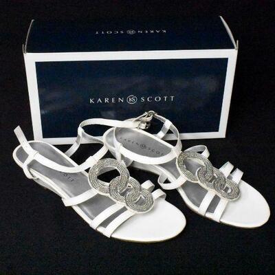 Karen Scott Wedge Heel Dress Sandal Size 8.5