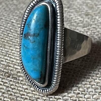 Sterling Silver Silpada Ring w/ Turquoise Size 7
