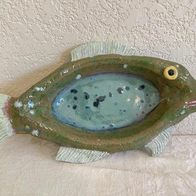 Glazed Terracotta Fish Platter is 11.5in Long