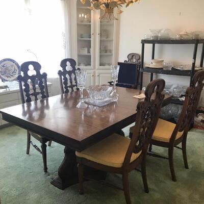 set of 6 chairs $100 SOLD
dining table $275
or table and chairs $325