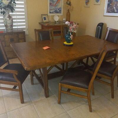 Mathis bros dinning mathis Bros table and 6 chairs