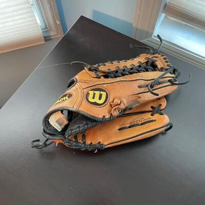 leather baseball glove