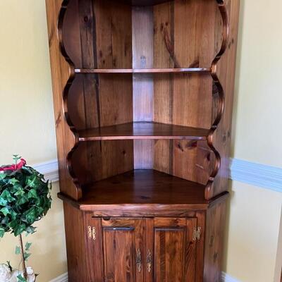 New York Furniture co mahogany corner cabinet $240