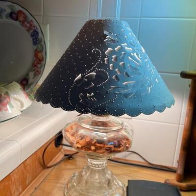 Glass lantern lamp $20