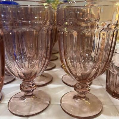 16 Duratuff pink Gibraltar iced tea glasses $10 ea