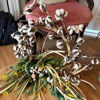 Cotton wreath $15