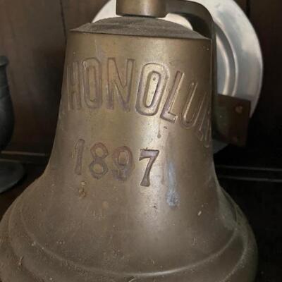 Antique SS Honolulu 1897 Ship Bell