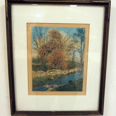 1116	WALLACE NUTTING SIGNED PRINT *HOPE*, OVERALL APPROXIMATELY 14 IN X 17 IN
