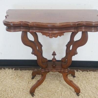 1151	UNUSUAL VICTORIAN FLIP TOP GAME TABLE, APPROXIMATELY 34 IN X 17 IN 30 IN, 34 IN OPEN
