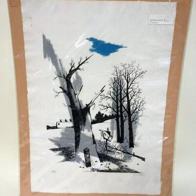 1111	KARL FORTRELL SIGNED PRINT, NO. 14/45. APPROXIMATELY 16 1/4 IN X 23 IN
