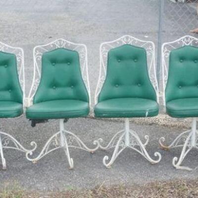 1171	SET OF 6 WROUGHT IRON PATIO CHAIRS
