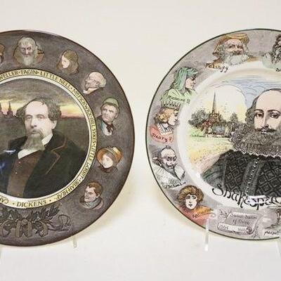 1238	ROYAL DOULTON SHAKESPEARE & DICKENS PLATES, 10 1/2 IN
