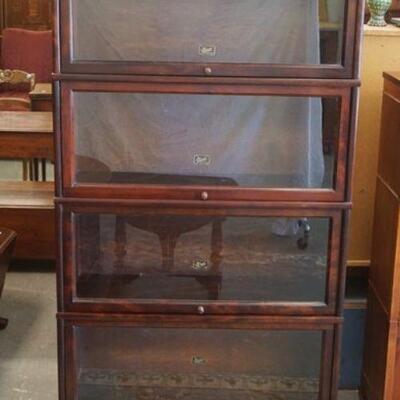 1180	MAHOGANY 4 STACK BARRISTER BOOKCASE, APPROXIMATELY 35 IN X 12 IN X 67 IN HIGH
