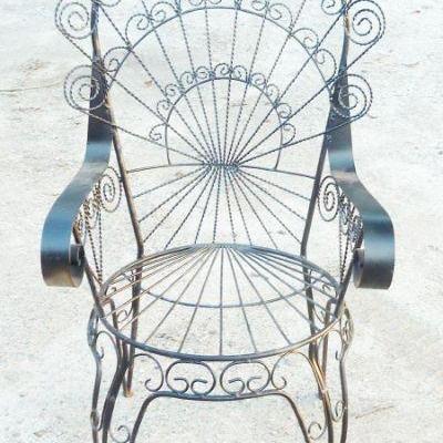 adult size fancy wire chair